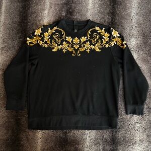 H&M Black Sweatshirt with Baroque Accents